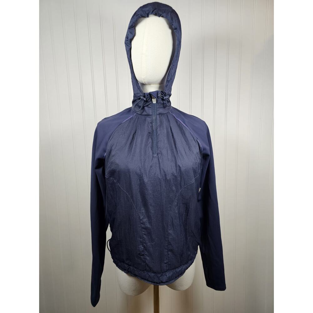 Outdoor Voices Navy Blue FrostKnit Hoodie Quarter Zip Jacket Women's XS - Picture 2 of 10
